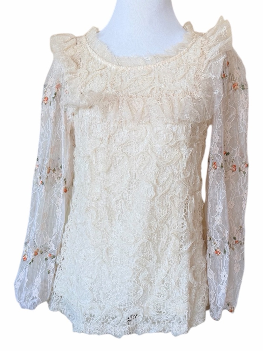 V CRISTINA Ivory Lace Top